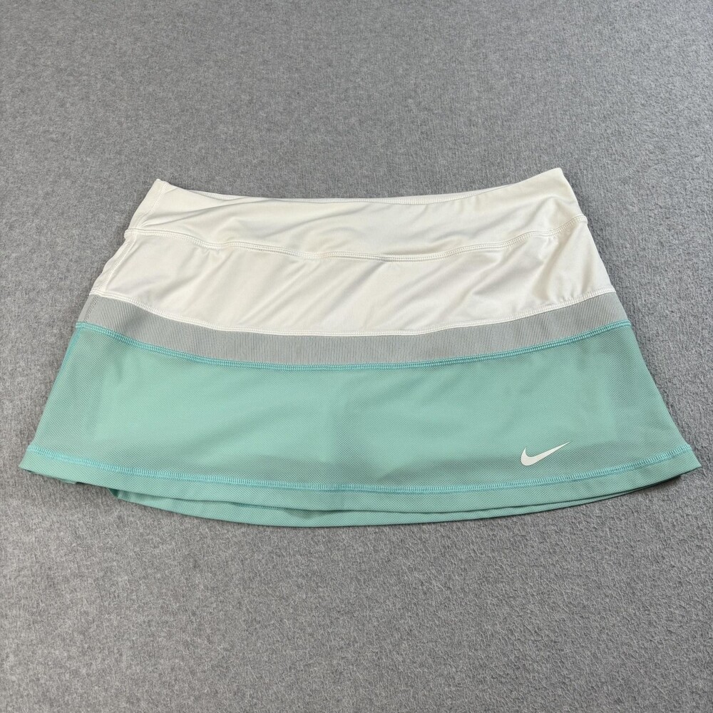 Nike Skort Women Large Blue Dri-FIT Tennis Colorblock Skirt Shorts Pickleball